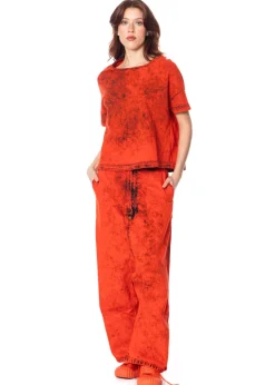 RUNDHOLZ DIP, verwaschene Statement-Hose 1252030115