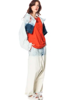 RUNDHOLZ DIP, verwaschene Statement-Hose 1252030115
