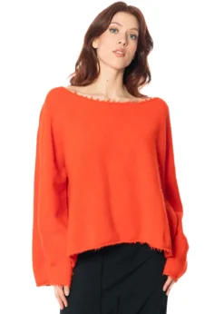 RUNDHOLZ DIP, weicher Pullover mit Fransen 1252400702