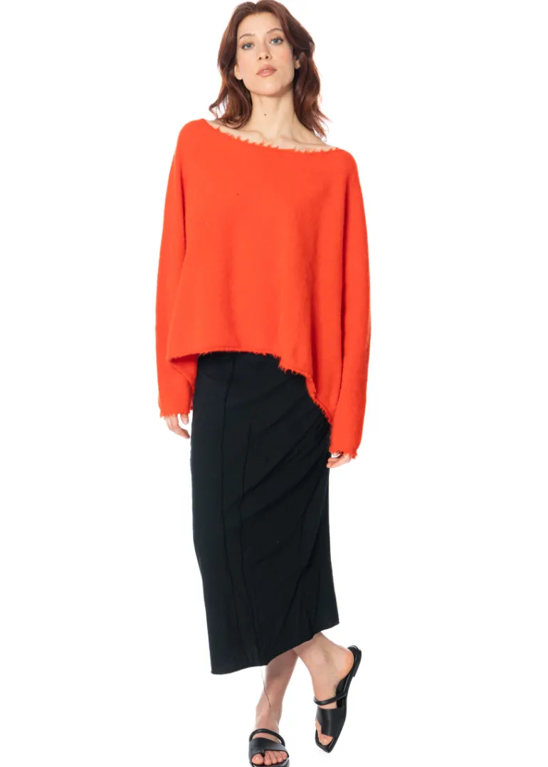 RUNDHOLZ DIP, weicher Pullover mit Fransen 1252400702