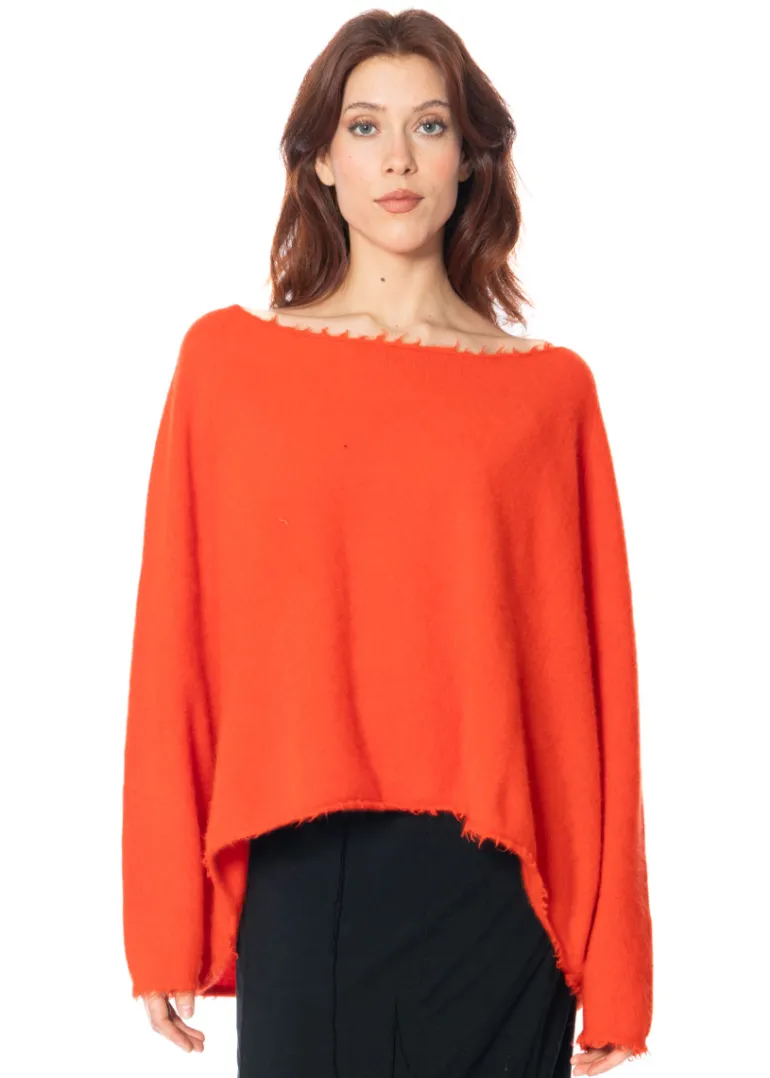 RUNDHOLZ DIP, weicher Pullover mit Fransen 1252400702