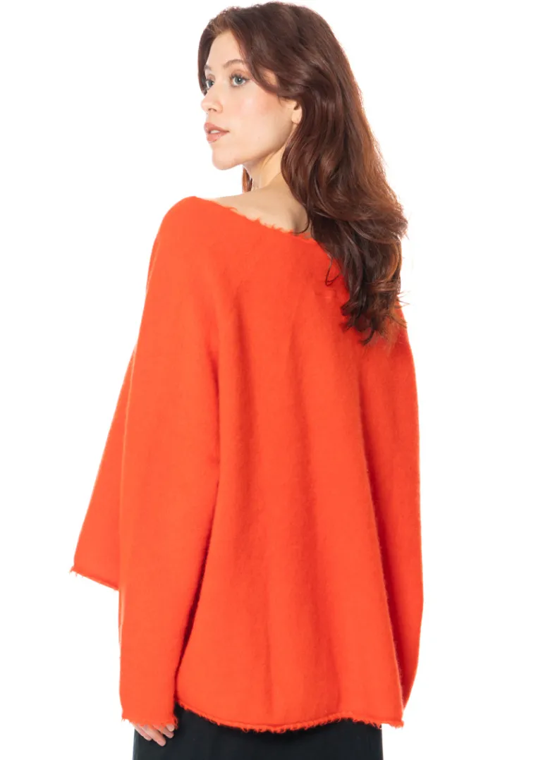 RUNDHOLZ DIP, weicher Pullover mit Fransen 1252400702