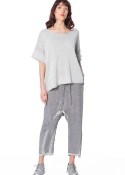 RUNDHOLZ, Glitzer-Strickhose aus Leinen 1251447610