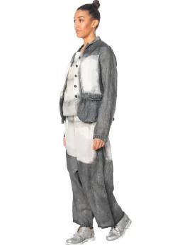 RUNDHOLZ, handbemalte Hose aus Cupro 1251470101