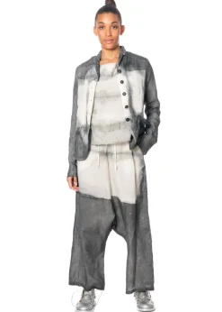 RUNDHOLZ, handbemalte Hose aus Cupro 1251470101