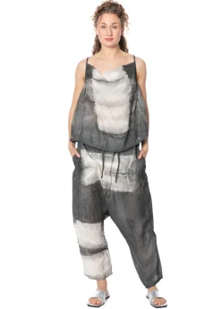 RUNDHOLZ, handbemalte Hose aus Cupro 1251470103