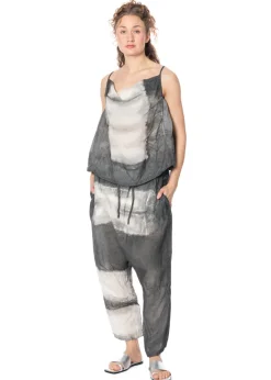 RUNDHOLZ, handbemalte Hose aus Cupro 1251470103