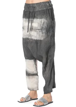RUNDHOLZ, handbemalte Hose aus Cupro 1251470103