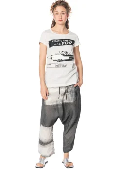 RUNDHOLZ, handbemalte Hose aus Cupro 1251470103