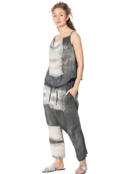 RUNDHOLZ, handbemalte Hose aus Cupro 1251470103
