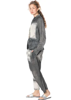 RUNDHOLZ, handbemalte Hose aus Cupro 1251470103