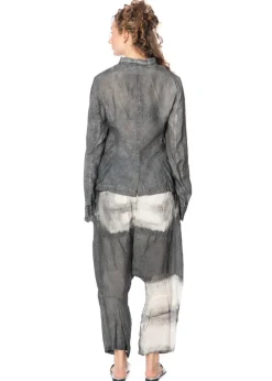 RUNDHOLZ, handbemalte Hose aus Cupro 1251470103