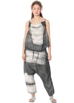 RUNDHOLZ, handbemalte Hose aus Cupro 1251470103