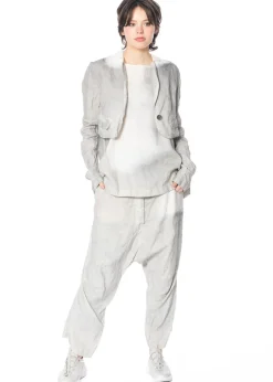 RUNDHOLZ, handbemalte Leinenhose 1251670104