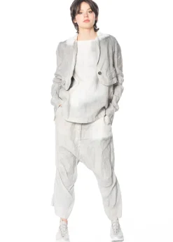RUNDHOLZ, handbemalte Leinenhose 1251670104