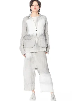 RUNDHOLZ, handbemalte Leinenjacke 1251671108