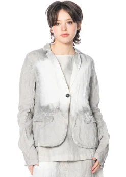 RUNDHOLZ, handbemalte Leinenjacke 1251671108