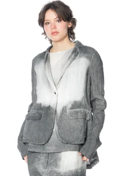 RUNDHOLZ, handbemalte Leinenjacke 1251671108