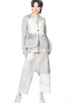 RUNDHOLZ, handbemalte Leinenjacke 1251671108