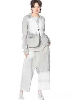 RUNDHOLZ, handbemalte Leinenjacke 1251671108