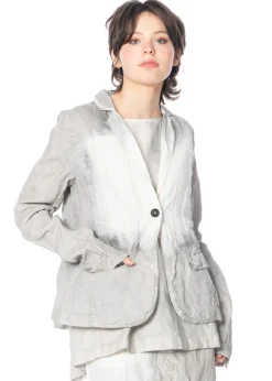 RUNDHOLZ, handbemalte Leinenjacke 1251671108