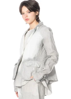 RUNDHOLZ, handbemalte Leinenjacke 1251671108