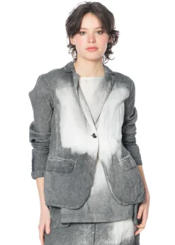 RUNDHOLZ, handbemalte Leinenjacke 1251671108
