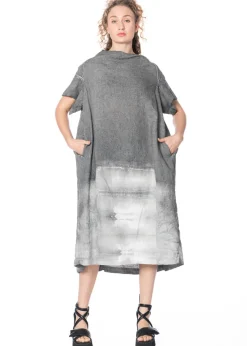 RUNDHOLZ, handbemaltes Leinenkleid 1251670907