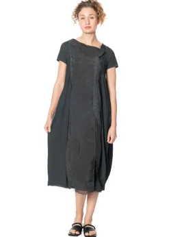 RUNDHOLZ, Kleid im Materialmix 1251560906
