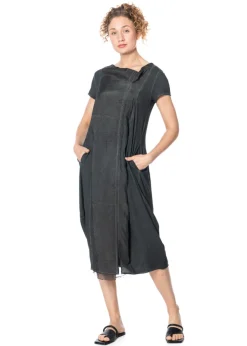 RUNDHOLZ, Kleid im Materialmix 1251560906
