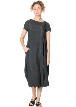 RUNDHOLZ, Kleid im Materialmix 1251560906