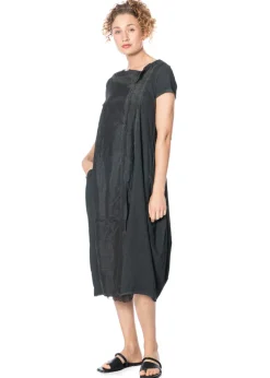 RUNDHOLZ, Kleid im Materialmix 1251560906