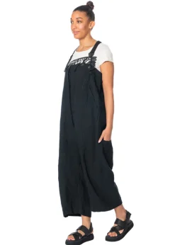 RUNDHOLZ, kultige Leinenhose mit Hosenträger 1251390105