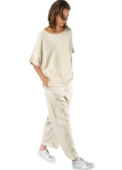 RUNDHOLZ, Strickpullover aus beschichtetem Leinen 1251320706