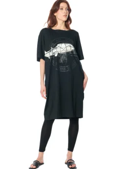RUNDHOLZ, weites Kleid mit Retro-Print 1251300902