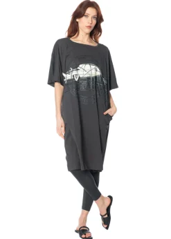 RUNDHOLZ, weites Kleid mit Retro-Print 1251300902