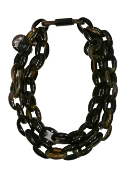 YAEL NADIV, zweireihiger Chocker ANGELICA aus Büffelhorn